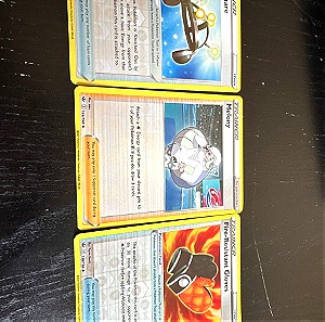 17 Pokémon κάρτες Trainer NM Exp Share R Holo, Melody R holo, Fire Res. gloves R Holo Όλοι μαζί