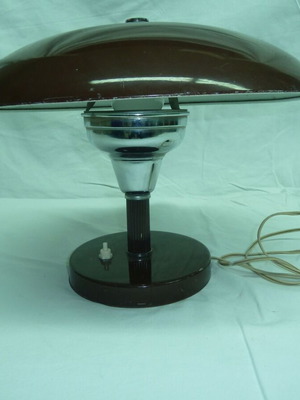 Vintage desk lamp used, brown color, functional
