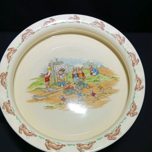 Royal Doulton Bunnykins England deep children's plate set Bone China 1936