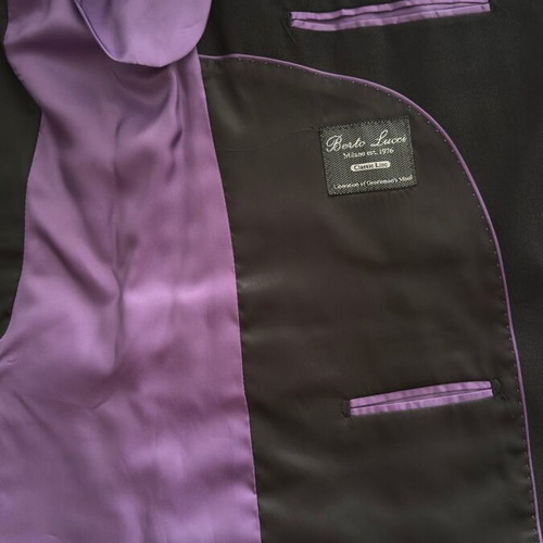Berto Lucci men's suit Large black like new