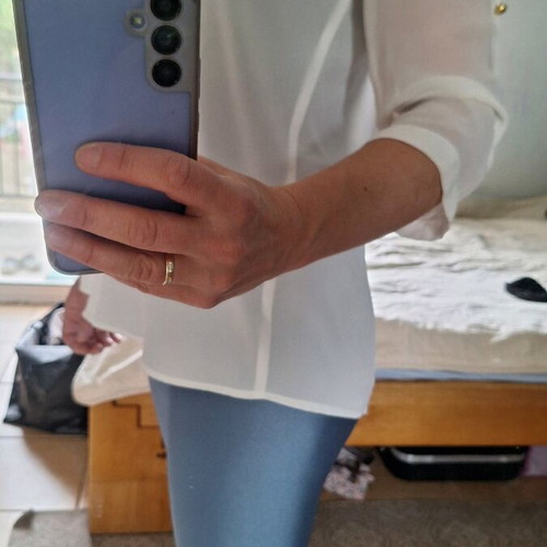 Sheer shirt like new, size M, white