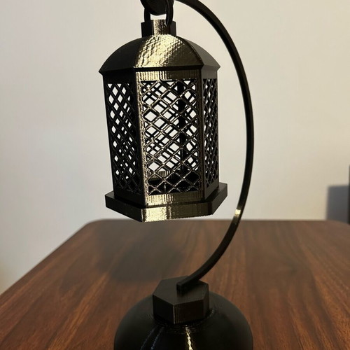 Lamp for LED candle like new, black, 27 cm