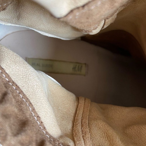 Μποτίνια peep toe H&M μεταχειρισμένα, μπεζ, νούμερο 40