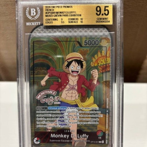 Monkey D. Luffy Musée Grévin Paris exclusive BGS 9.5 gem mint card