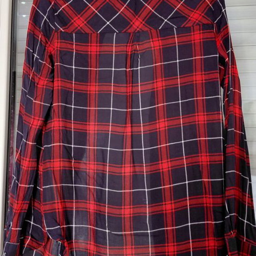 Bershka women's plaid shirt, thin, long sleeve, size S
