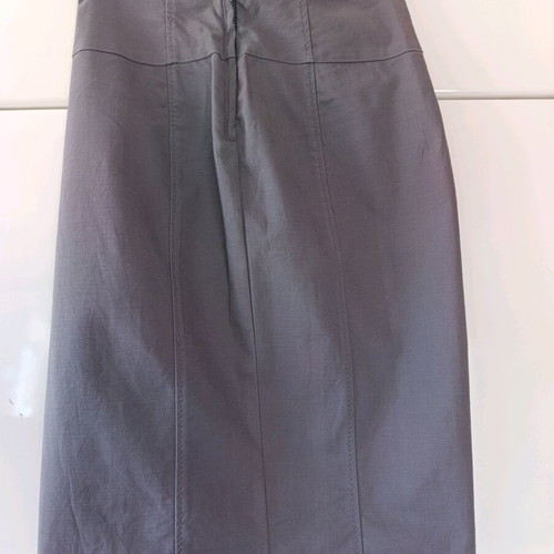 Benetton pencil cotton grey skirt like new