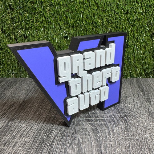 Grand Theft Auto VI διακοσμητικό logo 3D print καινούργιο