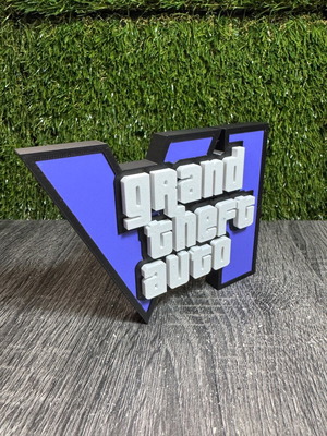 Grand Theft Auto VI διακοσμητικό logo 3D print καινούργιο
