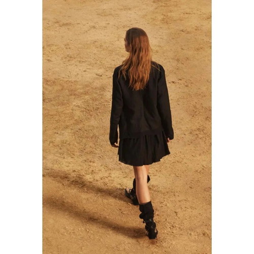 Zara linen cropped jacket black medium new