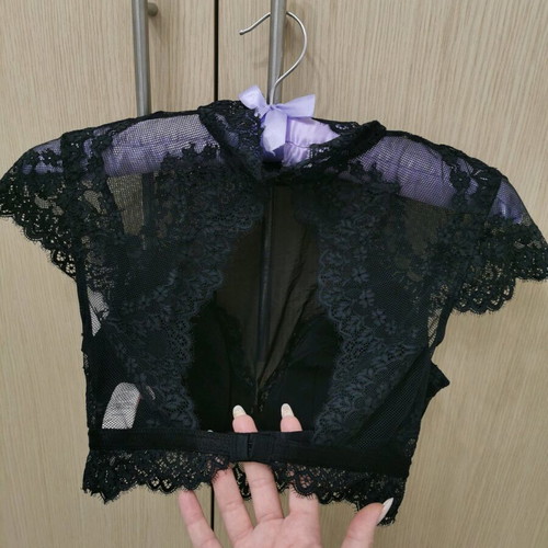 Hunkemoller Daisy Lace Bralette new, black with padding