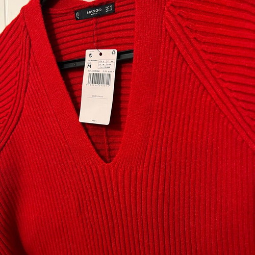 Mango red sweater size M brand new