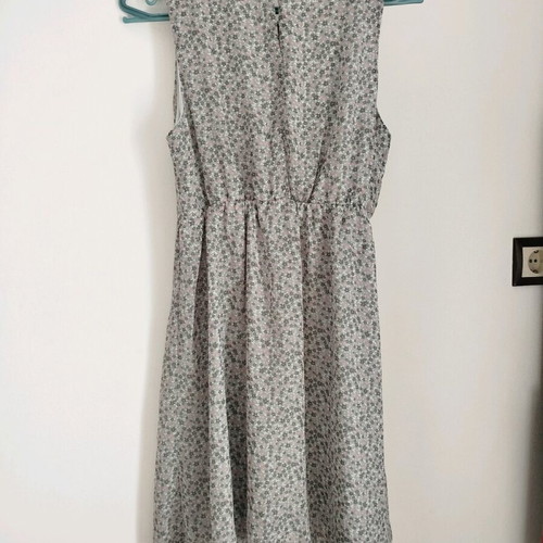 Dress S/M used with grey and pink flowers, short
