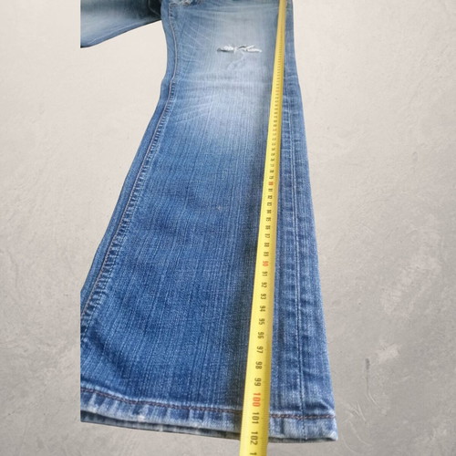Jeans Meltin Pot Large used, medium washed, straight leg, size 32