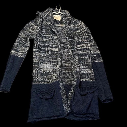 F&K Women's Knit Cardigan Navy Melange Size M Like New