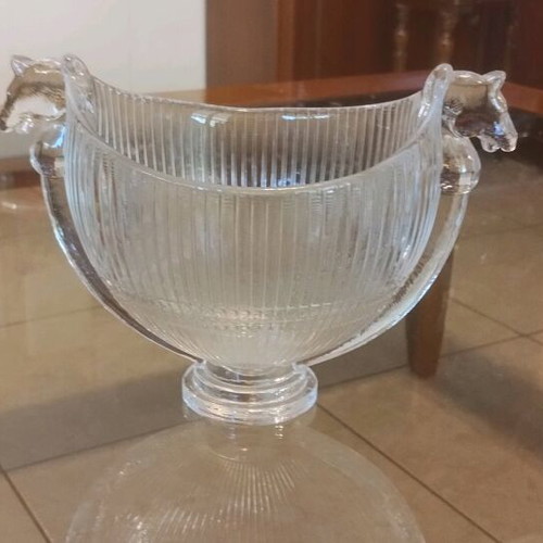 Orrefors Crystal Decorative Oval with Horse Head, 15 cm