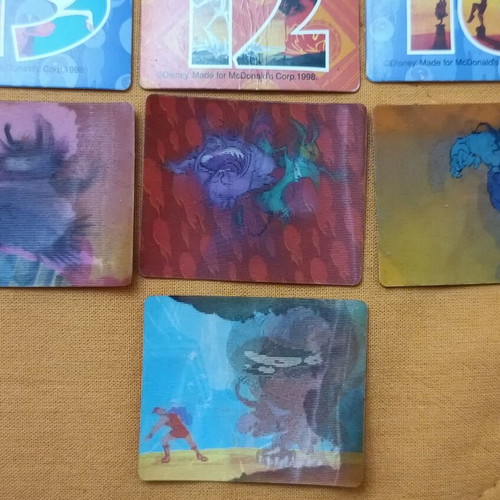 McDonald's Hercules 3D cards used, set of 9