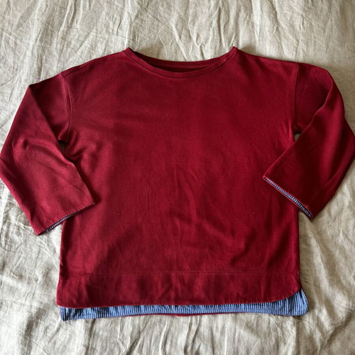 Esprit edc 2-in-1 red long-sleeve shirt like new, size S