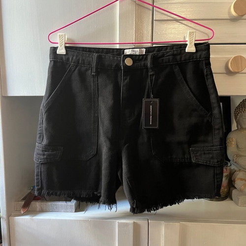 Denim shorts black M slim fit new Dorothy Perkins