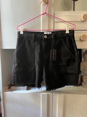 Denim shorts black M slim fit new Dorothy Perkins