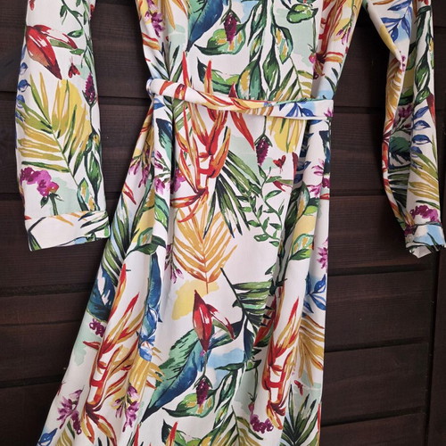 Mango Floral Tropical Print Maxi Dress like new