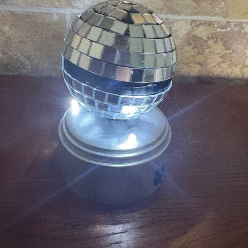 Mini disco ball with LED 0.5W base like new
