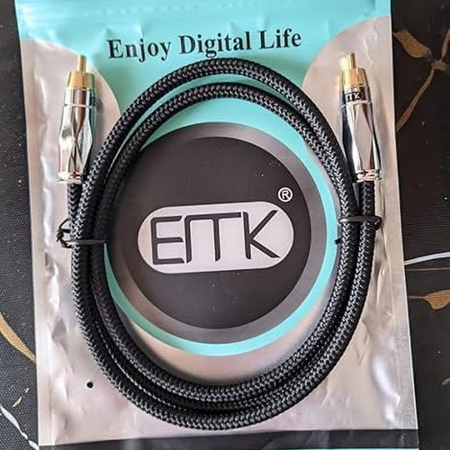 Subwoofer 3m Digital Coaxial Audio Cable RCA to RCA, 24K Gold-Plated
