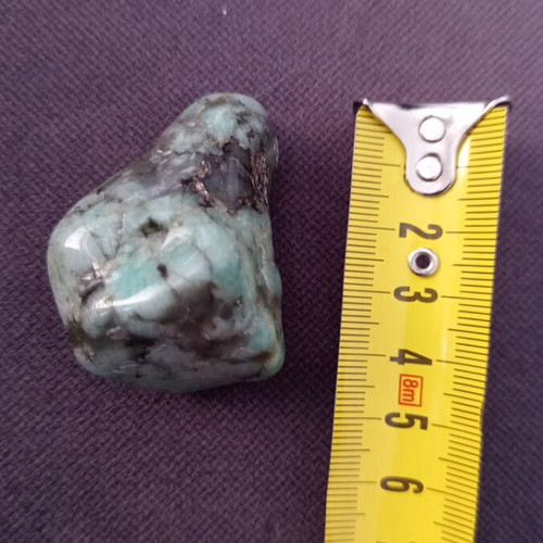 Natural energy emerald with black tourmaline crystal