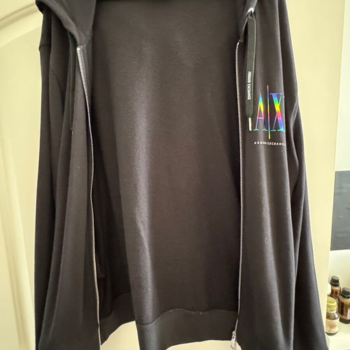 Armani Exchange black hoodie jacket size XL like new