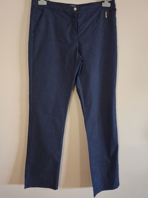 Doca women's pants L, dark blue denim style