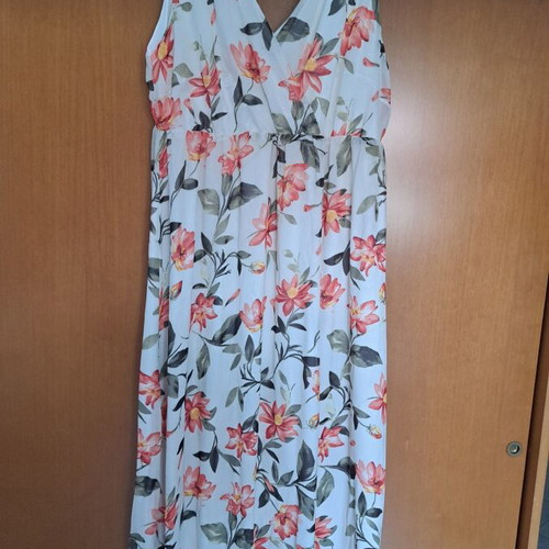 Dress ΤΖΈΝΗ long airy with wrap chest, like new, size XXL