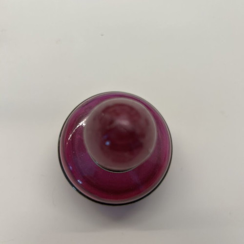 Glass perfume bottle used, purple color, vintage
