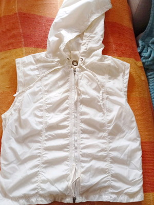 Sleeveless jacket with hood used, size M