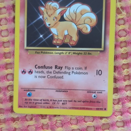 Κάρτα Pokemon Vulpix 1998 μεταχειρισμένη