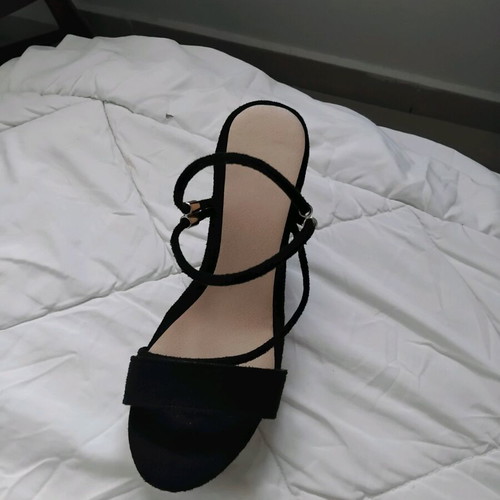Women Heels New Black Sandals Size 36