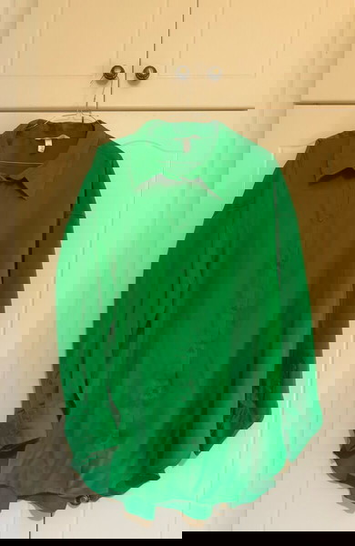 H&M satin green shirt