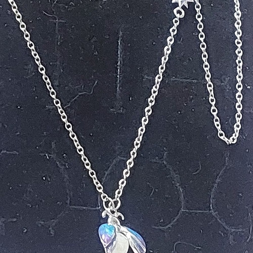 Bee Necklace new with blue and purple enamel, glows in the dark, A.L.E.