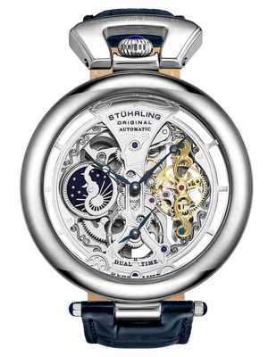 Stuhrling Emperors Grandeur Legacy Automatic watch new, dual time, 48mm