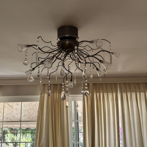 Modern chandelier ceiling light with crystals like new