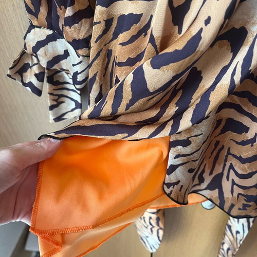 Lynne animal print dress with lining and belt new with tags