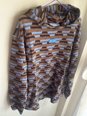 Arpyes oversized sweatshirt new, brown with blue shades