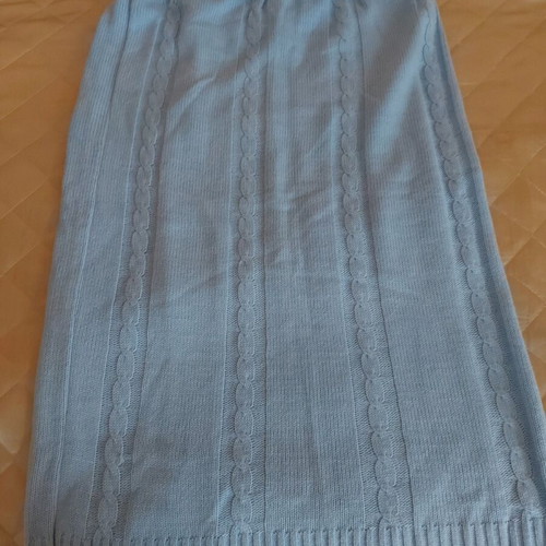 Knitted skirt used, turquoise, size L