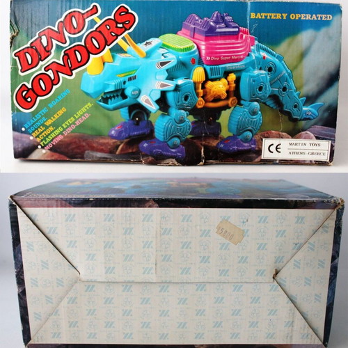 Vintage 90's Dino Gondors Triceratops Dinosaur Toy Figure Yung Lo Taiwan new