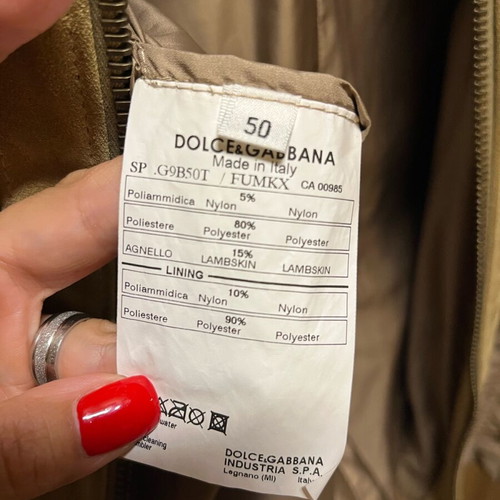 Men's jacket Dolce & Gabbana like new, natural leather and fabric