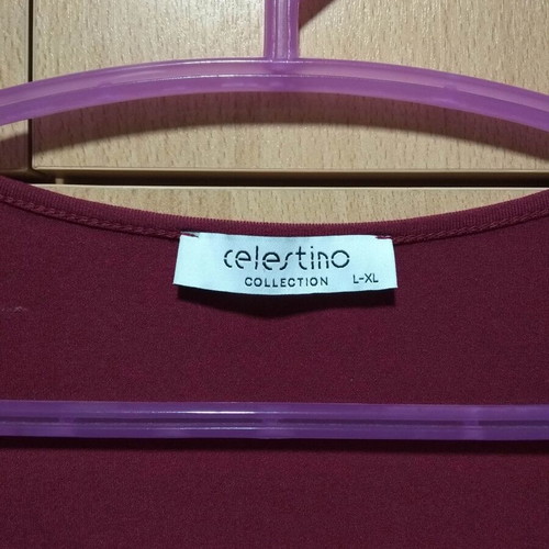 Celestino wrap bodysuit with pleats in Bordeaux new