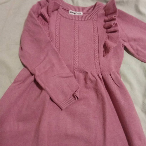 Sinsay pink dress 122 cm like new with short sleeves