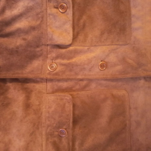 Men's leather suede jacket Gap used, size L-XL, beige brown