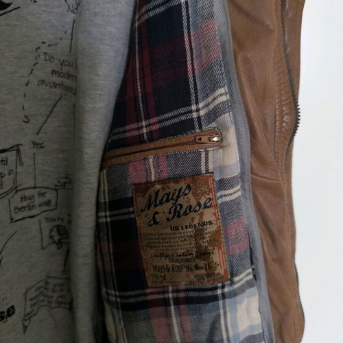Leather bomber used Mays and Rose brown, size M