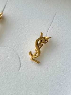 YSL Earrings 18 Karat Yellow Gold New