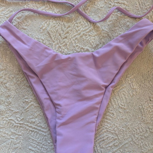 Purple sequin bikini swimsuit new, handmade with gold sequins