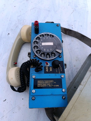 Antique technician telephone used in carrying case rare collectible tool